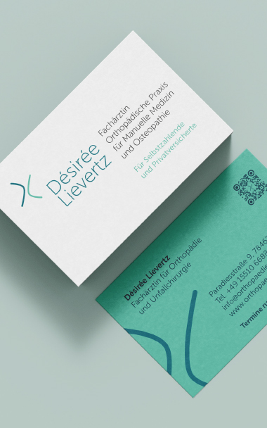 Corporate Design, Kommunikationsdesign, Kommunikationsdesign Konstanz, Desiree Lievertz, Fachärtzin, Orthopädische Praxis für Manuelle Medizin und Osteopathie Konstanz, Praxisdesign Konstanz, Barbara Kuberczyk