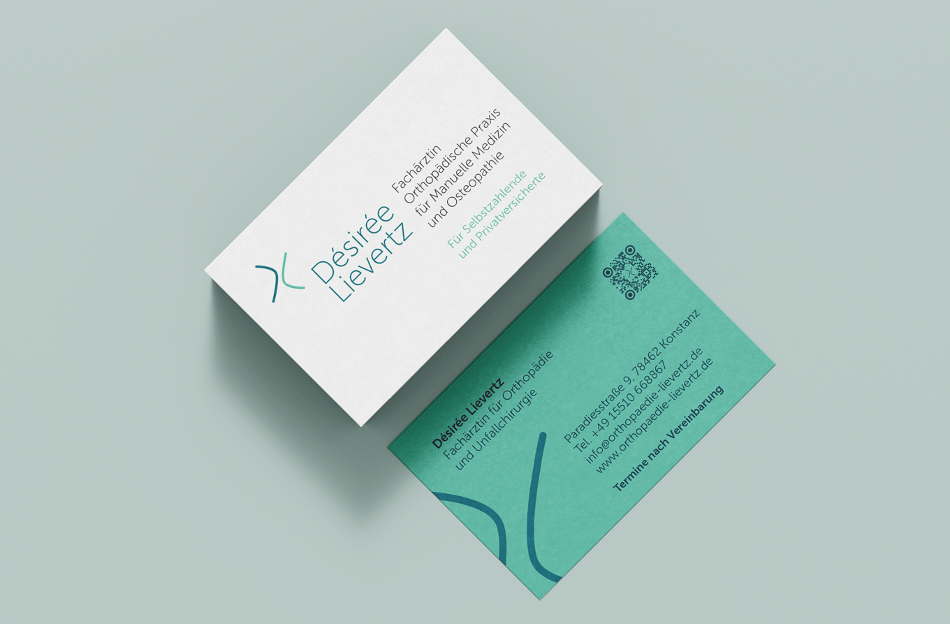 Praxissdesign, Corporate Design, Logo, Visitenkarten, Geschäftsausstattung, Facharztpraxis Konstanz, Praxis Konstanz, Orthopädische Praxis für Manuelle Medizin und Osteopathie