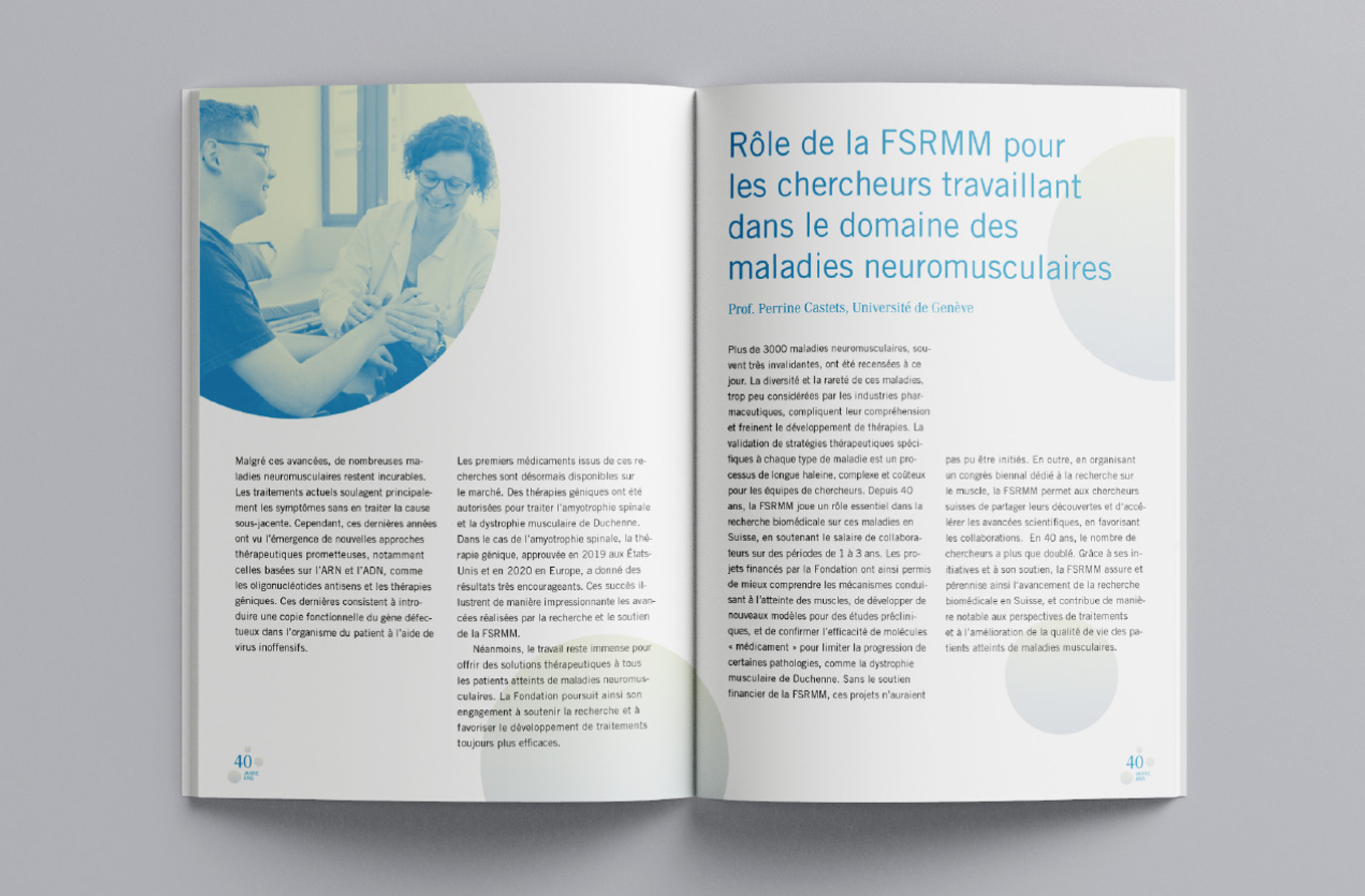 FSRMM Stiftung, Kommunikationsdesign, Grafikdesign, Broschüre, Projektbroschüre, Kommunikationsdesign Konstanz, Jubiläumsbroschüre, Jubiläumslogo, Barbara Kuberczyk, Editorial Design