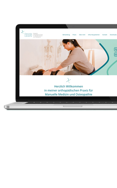 Corporate Design, Kommunikationsdesign, Webdesign, Kommunikationsdesign Konstanz, Desiree Lievertz, Fachärtzin, Orthopädische Praxis für Manuelle Medizin und Osteopathie Konstanz, Praxisdesign Konstanz, Desiree Lievertz, Barbara Kuberczyk
