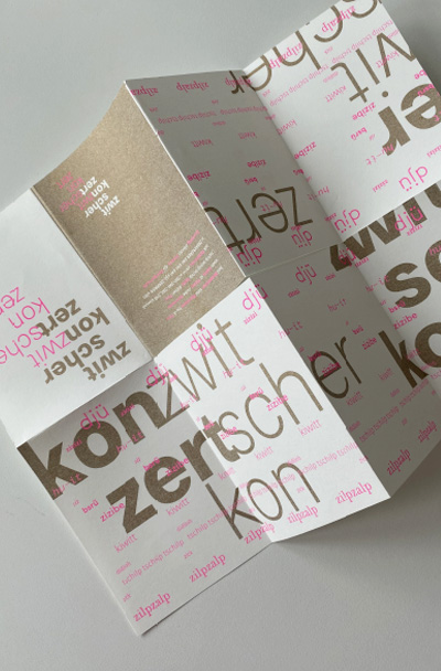 Zine, Risoprint, Risografie, Flyer Risografie, Zwischerkonzert, Grafikdesign, Kommunikationsdesign, Kommunikationdesign Konstanz, Barbara Kuberczyk