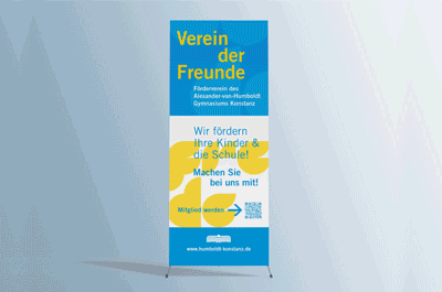 Kommunikationsdesign, Grafikdesign, Barbara Kuberczyk, Kommunikationsdesign Konstanz,Alexander von Humboldt Gymnasium Konstanz, Flyer, Flyer Förderverein