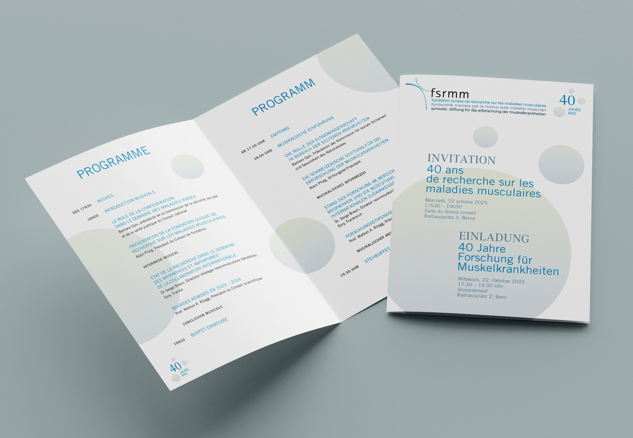 FSRMM Stiftung, Kommunikationsdesign, Grafikdesign, Einladung Jubiläum, Kommunikationsdesign Konstanz, Barbara Kuberczyk, Editorial Design