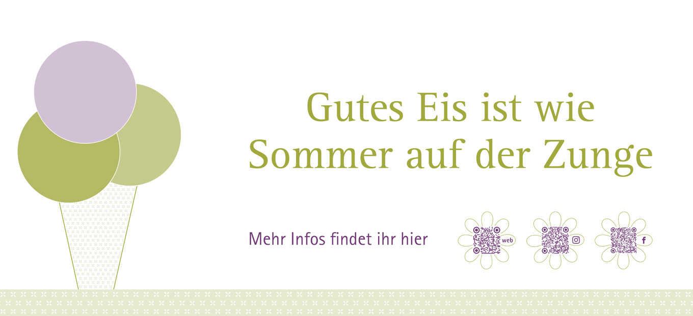 Vogtshof Tannheim, Cremeeis, Sorbet, Corporate Design, Kommunikationsdesign, Kommunikationsdesign Konstanz, Barbara Kuberczyk, Beschriftung Eiswagen