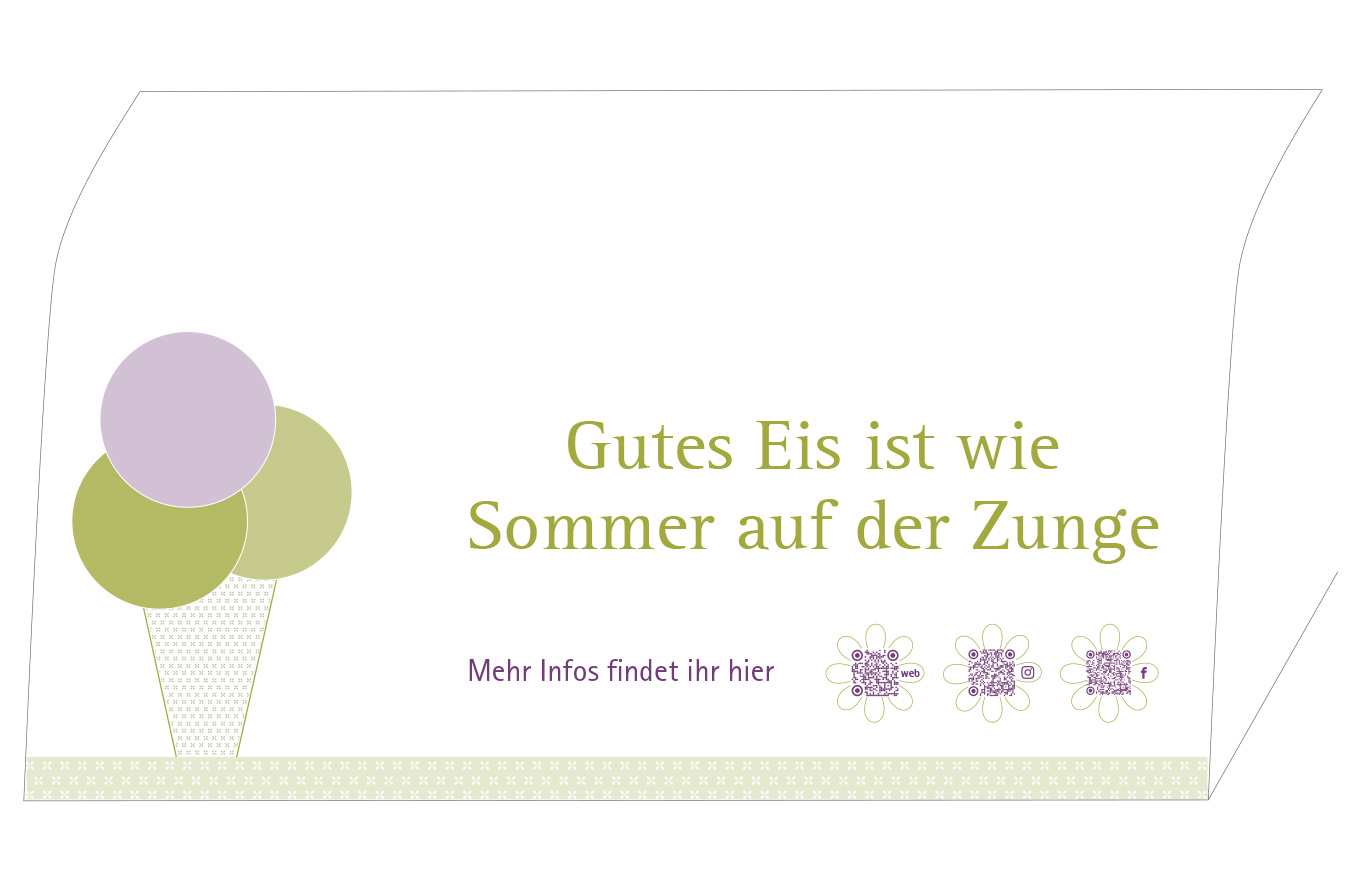 Vogtshof Tannheim, Cremeeis, Sorbet, Corporate Design, Kommunikationsdesign, Kommunikationsdesign Konstanz, Barbara Kuberczyk, Beschriftung Eiswagen