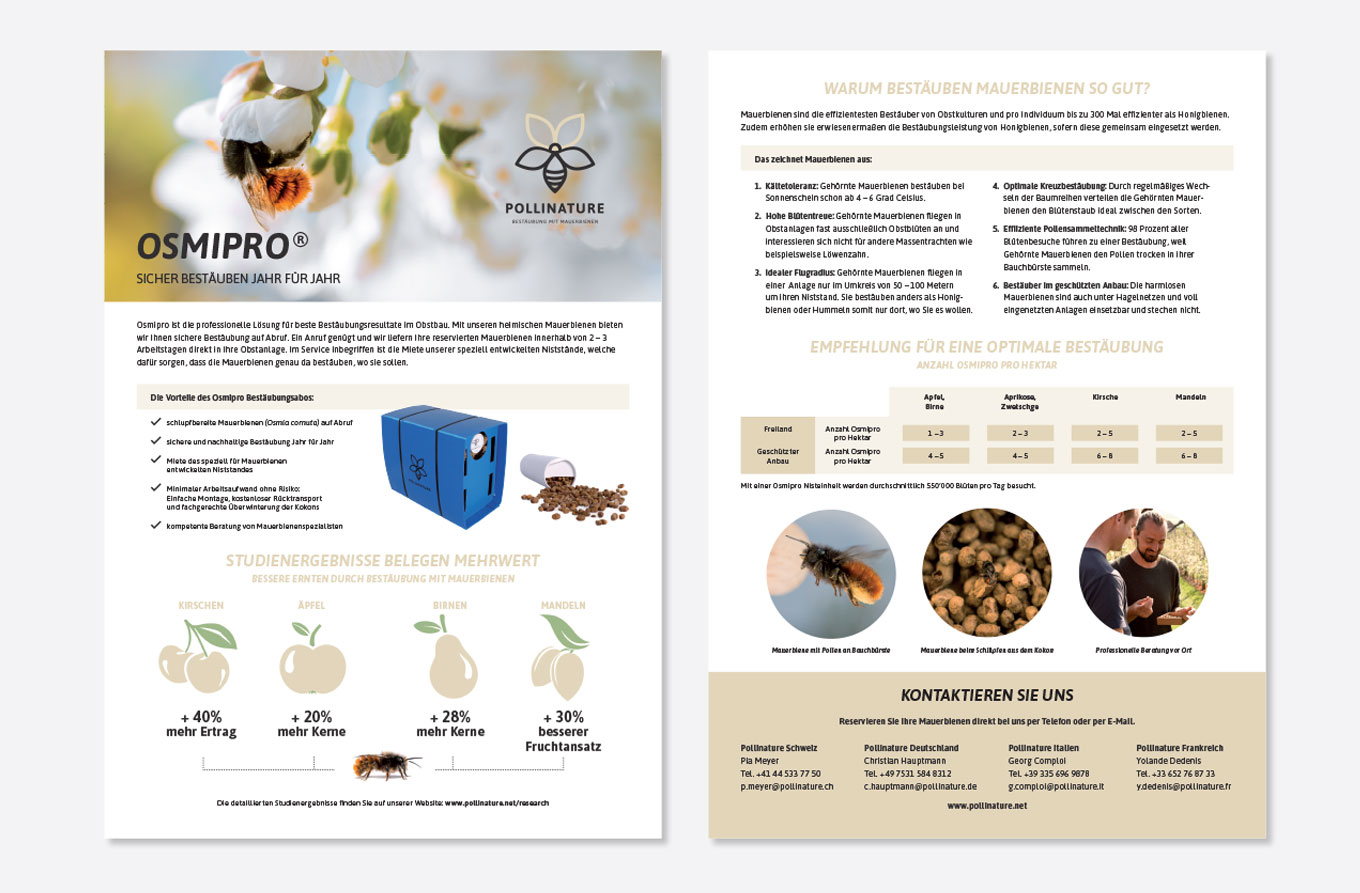 Pollinature, Beehome, Corporate Design, Grafikdesign, Broschüre, Print, Kommunikationsdesign, Kommunikationsdesign Konstanz, Barbara Kuberczyk
