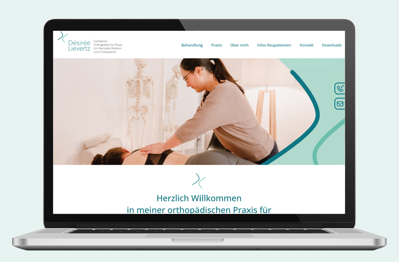 Praxissdesign, Corporate Design, Website, Webdesign, Facharztpraxis Konstanz, Praxis Konstanz, Orthopädische Praxis für Manuelle Medizin und Osteopathie