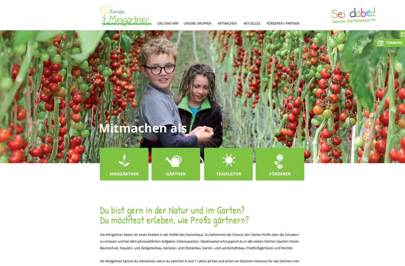 Mainau Minigärtner, Kommunikationsdesign, Webdesign, Website, Kommunikationsdesign Konstanz, Barbara Kuberczyk