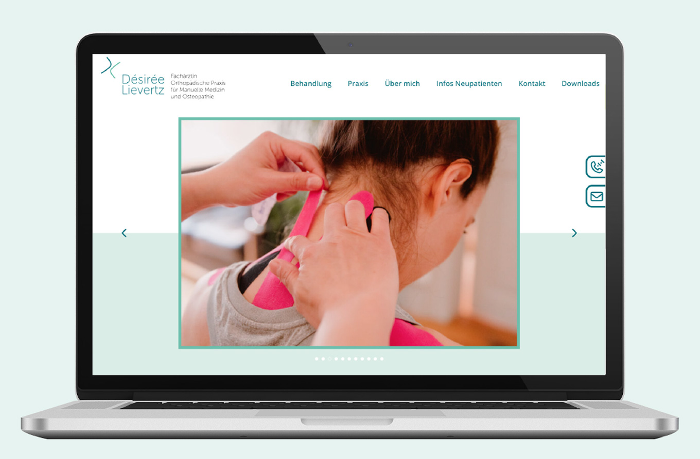 Praxissdesign, Corporate Design, Website, Webdesign, Facharztpraxis Konstanz, Praxis Konstanz, Orthopädische Praxis für Manuelle Medizin und Osteopathie